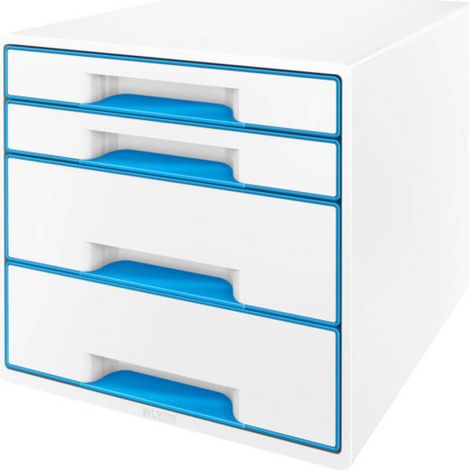 Leitz WOW Cube scatola di classificazione blu e bianca (1/3)