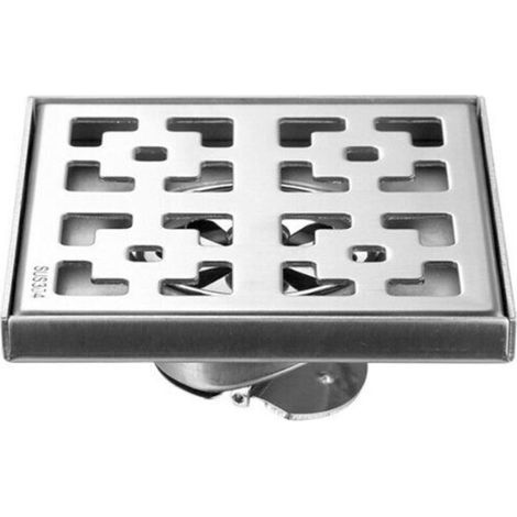 Garten-Bodenablauf aus Edelstahl 304, großer Abfluss für den Außenbereich, geeignet für Durchmesser ≥75 mm (10 x 10 cm) (1/4)