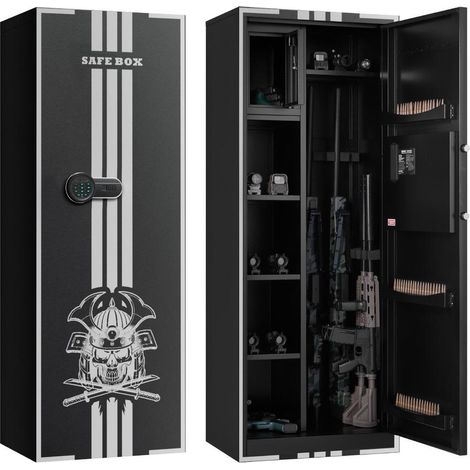 Pour fusils et pistolets, armoire à fusils à accès rapide, grande capacité avec 3 emplacements pour munitions (1/5)