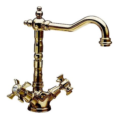 LAVABO CHAMBORD BEC POTENCE MOBILE VIEUX BRONZE +Vidage - CRISTINA ONDYNA CH11192 (1/3)