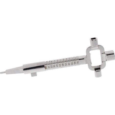Clé d’Achitecte Clef Carré 6/7 / 8 mm Clé Allen avec Graduation Multi-fonction Clé Passe Partout Universel de Chantier en Alliage de Zinc Solide pour Ouvrir Porte Fenêtre Armoire (1/3)
