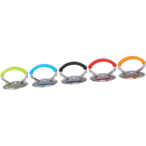 5 pièces poignées silicone acier inoxydable antibrûlure pour couvercles, mix couleurs