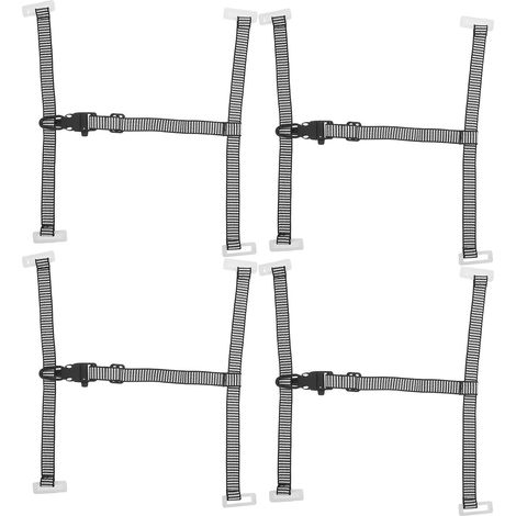 Lot de 4 jugulaires de Rechange pour Casques de Chantier et industriels, avec Sangle en Y réglable, Compatible avec Tous Les Casques de vélo. (1/5)