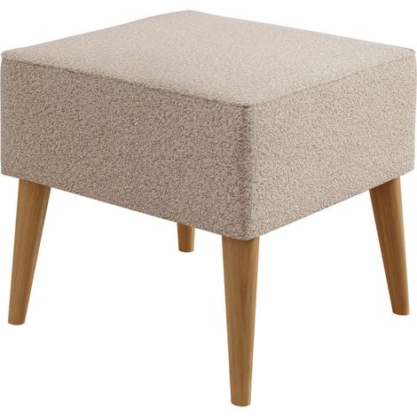 Reposapiés Comfivo Ulmus V, Lambi 06, 41x45x45cm, Diámetro: 0, Tapiz, Patas: Madera, 0