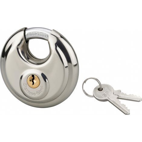 Cadenas à clé SP, 70mm, intérieur, inox, anse acier cémenté, 2 clés - SP