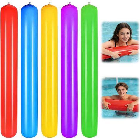 Lot de 5 frites de piscine, frite de piscine extra longue de 150 cm, frite gonflable pour adultes, idéale pour la natation et les sports aquatiques. (1/5)