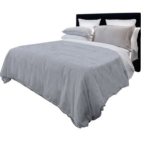 Copriletto estivo maculato ,piquet made in italy singolo matrimoniale Grigio - 2 Piazze
