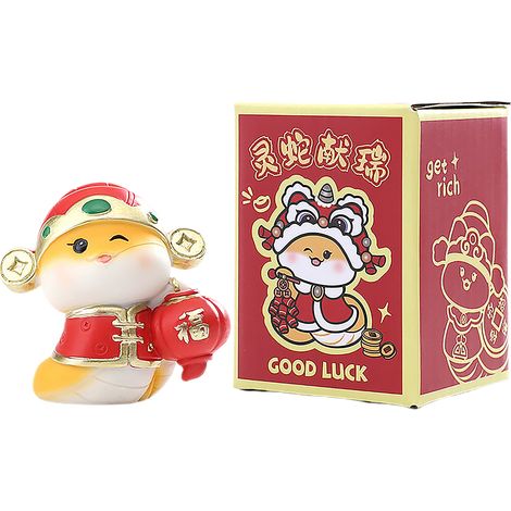 Figura decorativa Feng Shui: una alegre hada serpiente, ideal para decorar la oficina o el hogar. Regalo perfecto para el Año Nuevo y el Año de la Serpiente. Amuleto de la suerte.