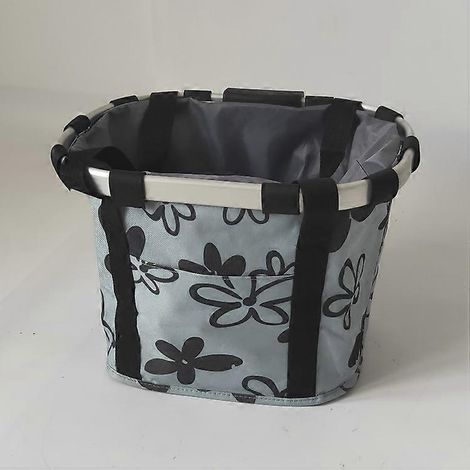 Panier de vélo, panier de guidon amovible, panier avant en toile pour vélo, sac de transport pour animaux de compagnie, alliage d'aluminium pour VTT, pique-nique (1/5)