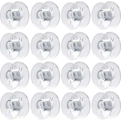 60 bobinas para máquinas de coser, bobinas de plástico para máquinas de coser, compatibles con Brother, Singer, Kenmore, Janome y la mayoría de las máquinas de coser -Crezuo