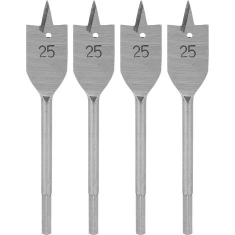 Jeu de Forets à Bois Plats, en Acier à Haute Teneur en Carbone, Outil de Perçage pour le Travail du Bois, Remplacement de 25mm, Accessoires Professionnels 4 Pièces (1/5)