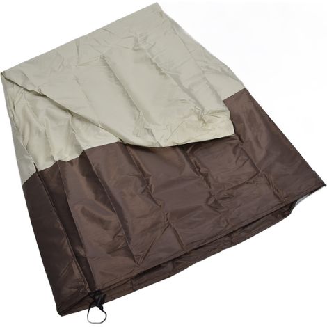 Housse de protection pour fontaine de jardin 210D Oxford argenté imperméable, statue extérieure patio beige et marron (1/5)