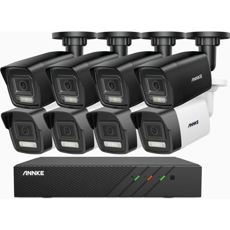 ANNKE 8CH 3K Kit Videosorveglianza PoE con 8 Telecamere Bullet, Rilevamento Movimento,Colori Visione Notturna,4TB HDD (1/5)