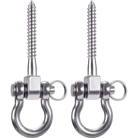 Pieces 900KG Capacity 304 Stainless Steel Ceiling Hook, Suspension Trainer Hanging Kit for Hanging Chair, Hanging Lamp, Hammock, Punching Bag, Bridle Trainer