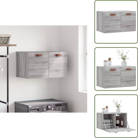 Armadio in legno - vidaXL Mobile a Parete Grigio Sonoma 60x36,5x35cm in Legno Multistrato - Armadio in legno multistrato