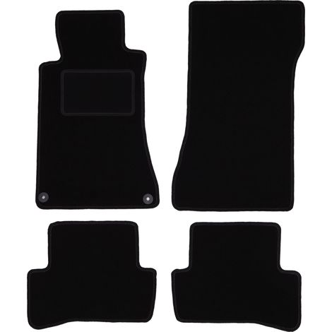 Schwarze Veloursmatten für: Mercedes C W203 Coupé (2000-2008) (1/5)