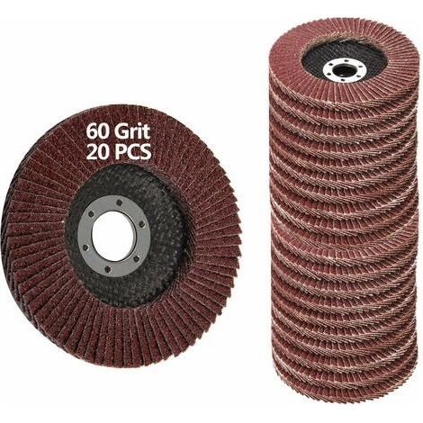 20 PCS 4.5 Inch - 60 Grit Grinding Discs 4 1/2 Assorted Sanding Grinding Wheels,Aluminum Oxide Abrasives,Grinder disc (1/3)