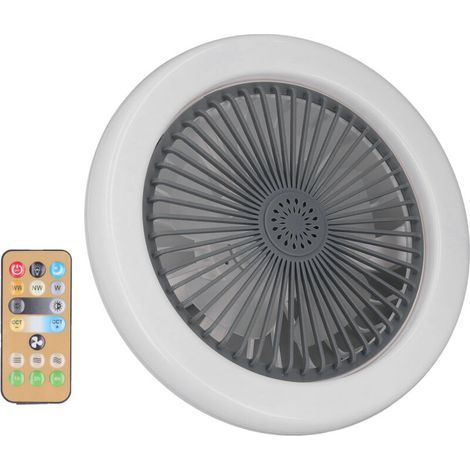 Ceiling Fan with Light, 30W E27 LED Dimmable Fan Lamp with Timer and Remote Control, Quiet Ceiling Fan with 3 Wind Speeds for Bedrooms and Dining Rooms (1/4)