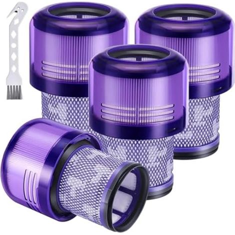Filtros de repuesto para aspiradoras Dyson V11 V15 Torque Drive Animal Complete Extra Detect Submarine (paquete de 4, HEPA H12)