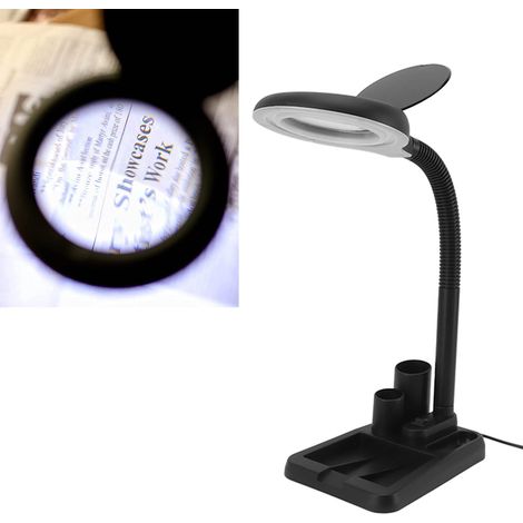 K-808 Tischlupenleuchte mit dimmbarem LED-Licht, geeignet zum Lesen, Reparieren, Schweißen und Vergrößern. (1/5)