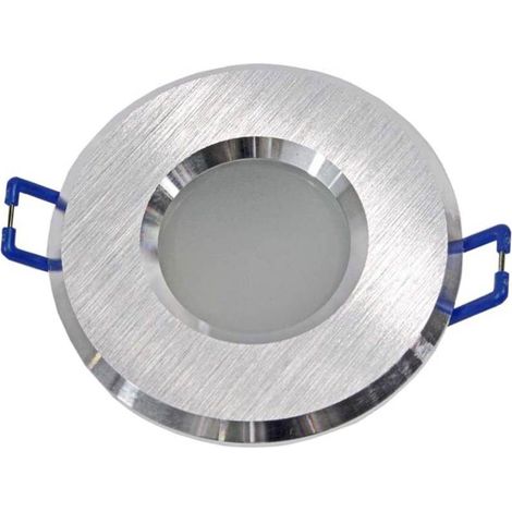 Porta faretto ad incasso impermeabile ip44 stagno luci per doccia bagno turco sauna supporto per faretti portafaretto tondo argento (1/5)
