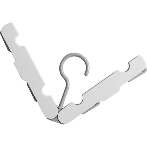 Cintre voyage pliable multifonction avec pinces anti-glisse pour maison résidence étudiante gris (1/5)