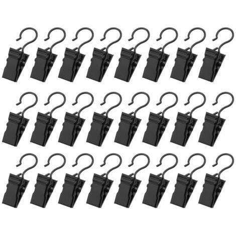 85 Pieces Metal Curtain Clips, Curtain Clips Decoration Hanging Hooks, for Home Decoration,Black (1/5)