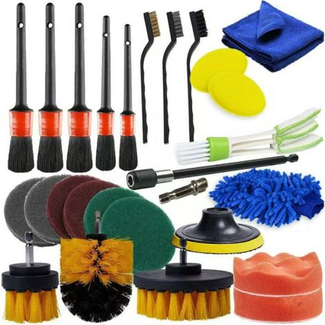 SABIR 26 PCS Brosse Perceuse, Perceuse Brosse Electrique Nettoyage, Brosse de Nettoyage, Brosse Nettoyage Lavage Voiture pour Jantes carrelage Baignoire Cuisine Toilettes Briques Sol (1/4)