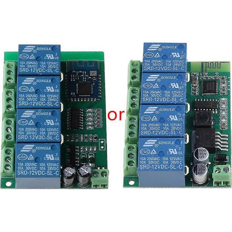 Module de relais 4 canaux compatible Bluetooth avec commande à distance via application. (1/5)