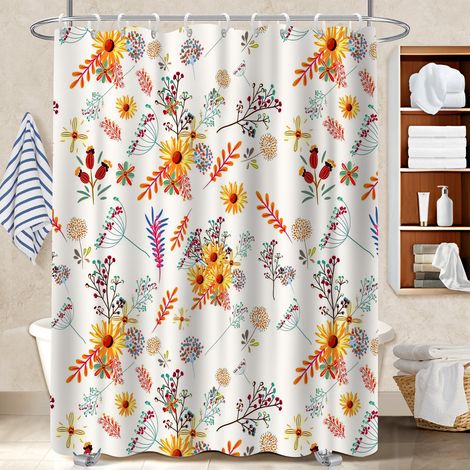Rideau de bain 180x180 cocooning protection douche pour jeune couple emménageant (1/5)