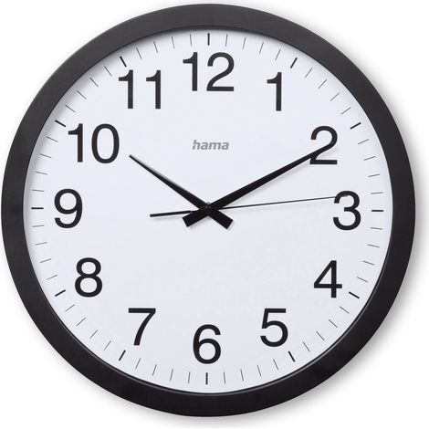 HAMA Wanduhr Aruba 40cm, schwarz (1/4)