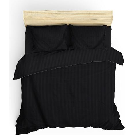 Funda nórdica, funda nórdica, ropa de cama Set 100% Algodón Antracita (1/2)