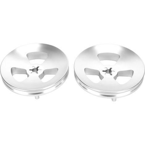 1 Paire d'adaptateur d'arbre optique NAB 1/4 pouce en aluminium poli pour ouvre-bobine de bande magnétique, compatible Studer ReVox DENON, argent. (1/5)