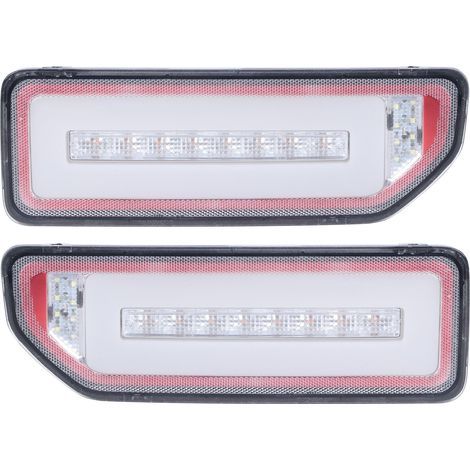 Luces traseras LED dinámicas (par) con intermitentes de marcha atrás y luces de posición, compatibles con Suzuki Jimny 2019-2020 (blancas). (1/3)