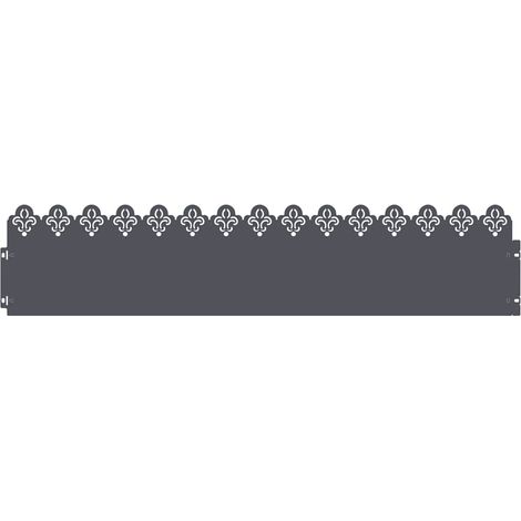 Lawn Edgings 30 pcs Anthracite 103 x 0.05 x 22 cm Steel vidaXL