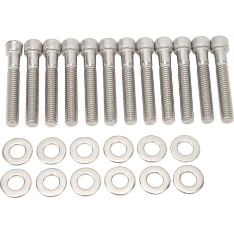 Polierter Zylinderkopfschraubensatz aus Edelstahl 304, kompatibler Ersatz für Ford Small Block SBF 289 302 5.0L 351W, hochfeste, verstärkte Schrauben (1/5)