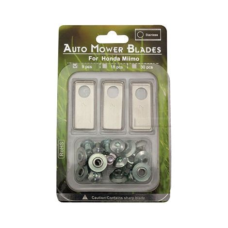 Pack de 9 lames de tondeuse robot Honda Miimo – Alésage 10mm – Remplacement pour Miimo 250/300/500 – Coupe précise et durable