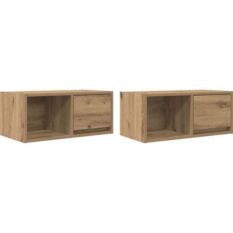 Maison Exclusive - TV-Schränke 2 Stk. Artisan-Eiche 60x31x25,5 cm (1/5)