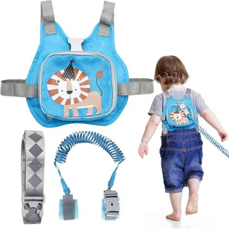Leash Harness for Children – Children's Safety Leash, 4-in-1 Children's Leash Backpack with Wrist Ha (1/5)
