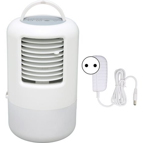 Climatiseur Ventilateur Portable 500ml Fonction Veilleuse Minuterie 3 Vitesses Silencieux 100-240V Prise EU (1/5)