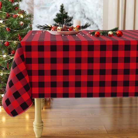 Mantel rectangular de 138 x 178 cm, de vinilo impermeable, lavable y a cuadros, ideal para picnics en interiores y exteriores - Estilo 4 (1/5)