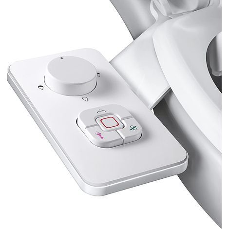 Applicable Pulvérisateur Bidet non électrique avec double buses rétractables autonettoyantes - Nettoyage avant et arrière - Bouton poussoir réglable pour eau froid (1/5)