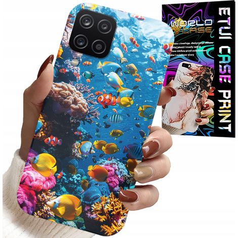 Custodia per Samsung A12 / M12 - barriera corallina, pesci colorati, mondo sottomarino dei pesci (1/5)