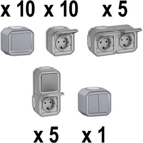 Legrand PLEXO NEW AKTIONS-SET 1 GRAU (100376)