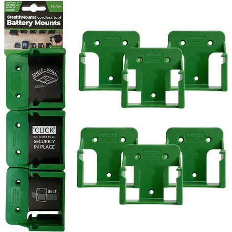 StealthMounts HiKOKI 18V Battery Mounts Pack of 6