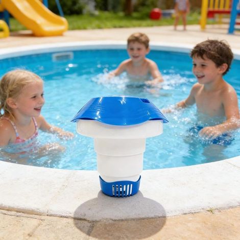 Distributeur de Chlore Flottant pour Piscine – Support de Tablette de 12,7 cm pour – Support de Chlore pour Piscine, résidentiel, Commercial, hôtel, Fontaine, Parc Aquatique, arrière-Cour (1/5)