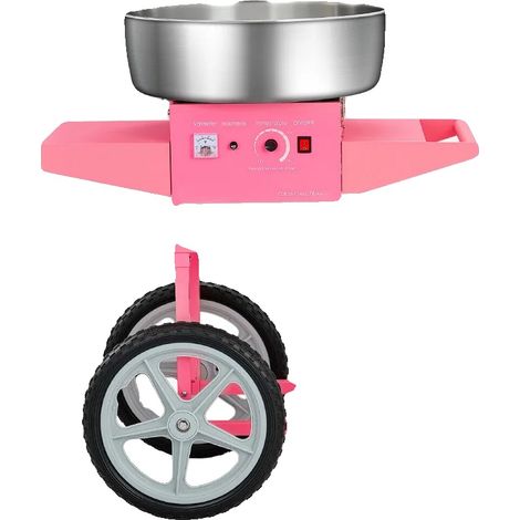 Machine à barbe à papa, bol en acier inoxydable, température réglable, Rose (1/2)