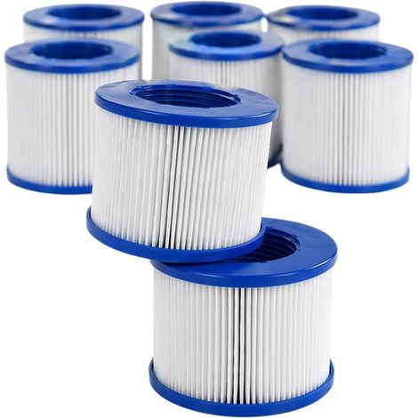 Cartuchos de filtro de repuesto para bombas de piscina Lay-Z-Spa VI - Cartuchos de filtro para limpieza de bombas de piscina - Paquete económico de 8 unidades (1/5)