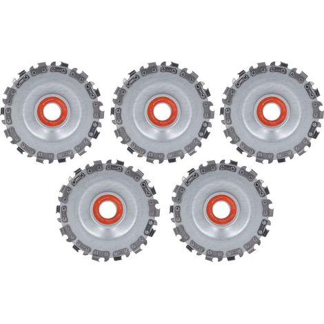 Set mit 5 Mehrzweckscheiben für elektrische Winkelschleifer, Metallkettensägekette für Holz und Schnitzarbeiten (1/5)