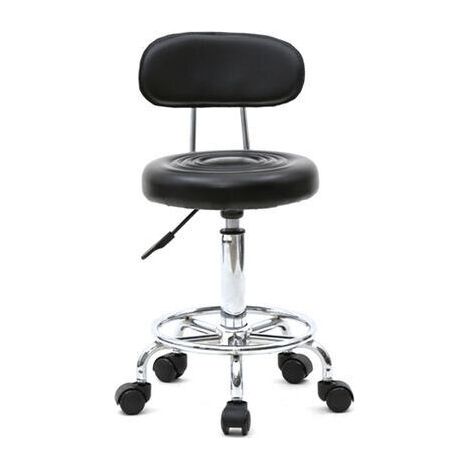 Tabouret Chaise de café Chaise de barbier Hauteur réglable Rotatif Petit Dossier devoirs Salon Boutique Petit déjeuner Maison Cuisine Chaise de Bar(Noir) (1/4)